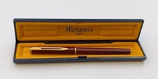 Stylo Plume Waterman Laque Bordeaux 18K Plaqué Or Vintage Rare fountain pen