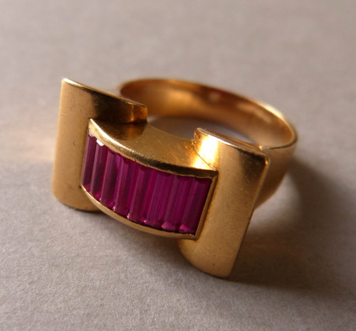 Bague chevalière tank or - bague,
