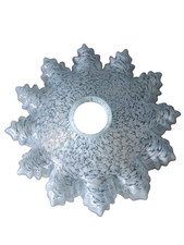 Vintage 💡 abat-jour 💡 opaline bleu dentelé 💡 année 1930