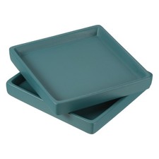 Plante Pot Soucoupes 5 Pouce, 2 Paquet Céramique Fleur gouttess Plateau Cyan
