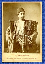 CAB. CART. MARCHAND PERSAN PAR BERGGREN. C°. 1870. EXC. ETAT. CONSTANTINOPLE.