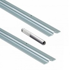 Lot de 2 rails à visser 289 portail coulissant et jonction - D18mm - L600cm COM