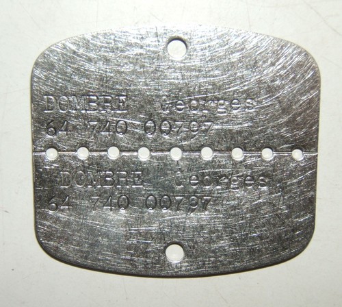 Plaque identite modele - d'identite, 1950