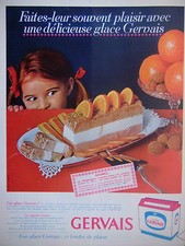 PUBLICITÉ 1966 GLACES GERVAIS FONDRE DE PLAISIR FAITES-LEUR SOUVENT PLAISIR