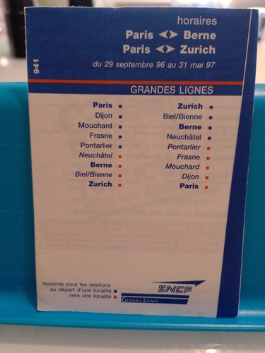Horaires paris berne - horaires,