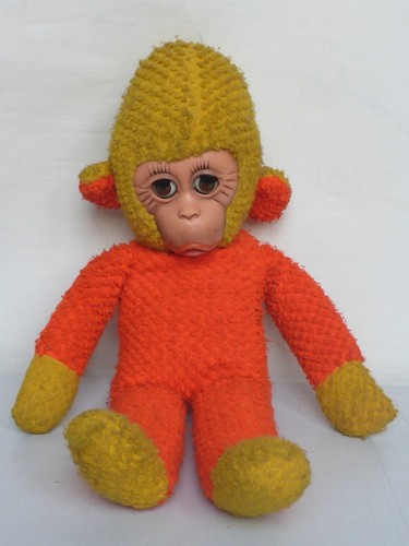 Ancien jouet peluche singe - ancien, en