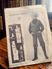 Rare patron de couture vintage Ancienne ancien modèle rétro collection couture