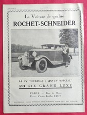 Publicité de presse: Les Automobiles ROCHET-SCHNEIDER et CHENARD & WALKER  1927