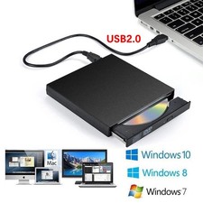 USB 2.0 External DVD Player CD Drive Mp3 Music Movies Portable Reader for Window
