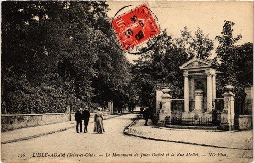 Cpa isle adam le - l'isle-adam, monument