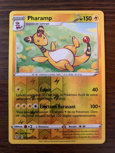 Carte pokémon reverse - carte, pharamp