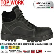 Chaussures De Sécurité Cofra Oakland Black S3 Hi CI HRO SRC Nubuck Imperméable