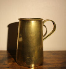 Pichet vase en cuivre doré ancien, carafe en métal vintage H18cm