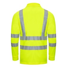 polo manches longues haute visibilité,bandes réfléchissantes, grande taille