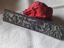 Tampon ancien sans support frise broderie collection chasse sanglier  n°60