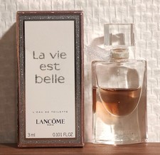 Eau de Toilette La Vie est Belle de Lancôme 3 ml. Boite. Moitié Plein. TBon état