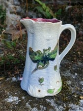 Pichet ancien hirondelle nénuphars faïence Saint Clément