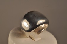 BAGUE DOME VINTAGE ARGENT MASSIF SILVER RING T54