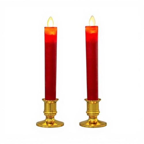 Bougie led sans flamme - sans, rouge