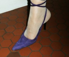 Escarpins à lanières en veau