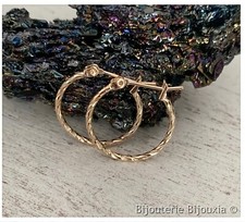 Créoles fines 2 cm Torsadées