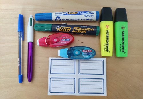 Lot fournitures scolaires - , bic