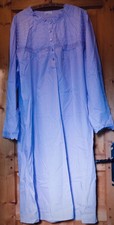 Nuisette Longue PolyCoton Lilac Blanche Porte Taille 52
