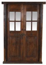 Porte- Portail en Bois Baquet Et Fer Intérieur Ou D'Extérieur Vieille Et