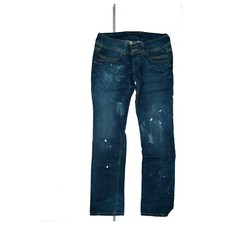 Pepe Jeans Venus Stretch Look Usé Détaché Jambe Droite Bas W31 L32 Acide Bleu