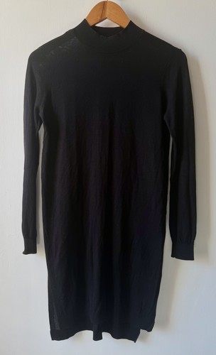 Robe pull noire femme - , col
