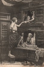 CPA Autour des Lits Clos - 4463. La Soupe au lit des Paresseux