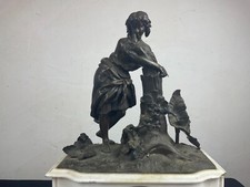 Pendule bronze et albâtre mouvement paris