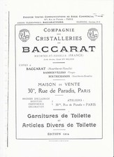 Cristal Baccarat, Catalogue