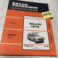 Renault 16 R16 TX R1156 salon 1974 Revue Technique Automobile RTA R16TX
