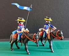 PLAYMOBIL PERSONNAGE - 2 OFFICIERS NORDSITES A CHEVAL  - GUERRE SECESSION