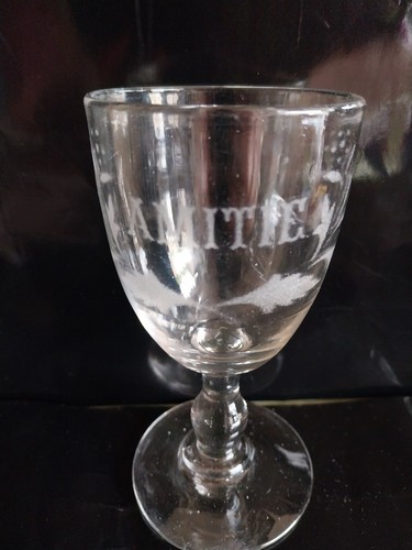 Verre pied balustre ancien - à,
