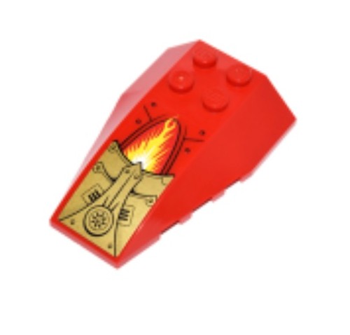 Lego part 43712pb052 - 43712pb052, wedge