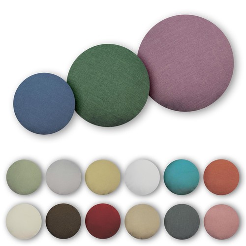 Housse coussin ronde - de, effet