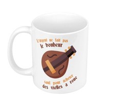 Tasse Céramique Mug Vielle à roue Passion L'argent ne Fait Pas le Bonheur Moyen