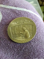 Médaille Bronze Ww1 Aux Poilus D'usine Par Le Soldat Par L'ouvrier La Victoire