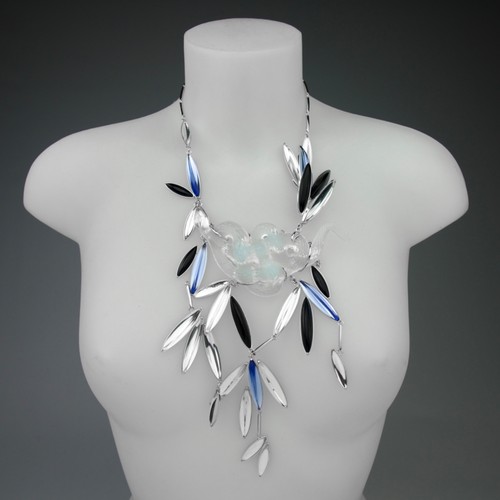 Lalique bib necklace fleur - necklace, "fleur