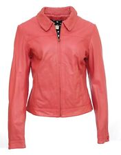I.Code by IKKS Blouson cuir rouge orange femme col tressé QB4802433 taille 40