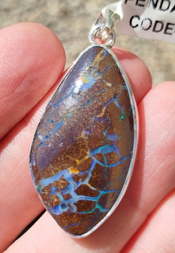 81g pendentif opale boulder - pendentif,