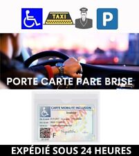 Porte Carte Handicapé VTC Pare Brise Stationnement Transparent Carte Mobilité X1