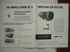 1959 PUB ROLLS-ROYCE CONWAY BY-PASS JET ENGINES GAS TURBINE DART AVON FRENCH AD