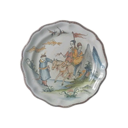 Ancien plat faïence décor - ancien, faïence,
