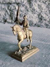 Statue Jeanne D'arc en Régule Signé