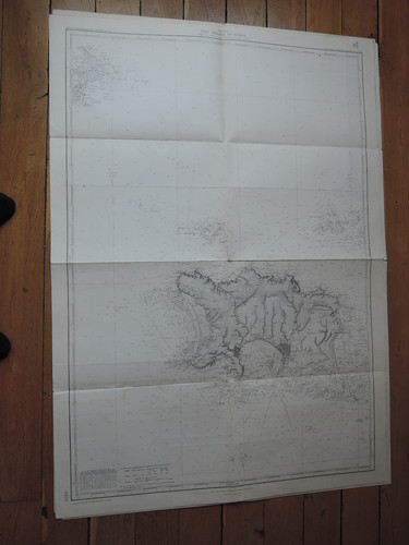 Carte marine ancienne ile - ancienne,
