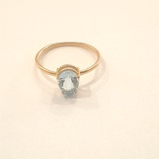 Bague Femme Topaze Bleue Or