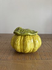 Confiturier/Saucière Potiron Citrouille en Barbotine Céramique - Vintage - Rare